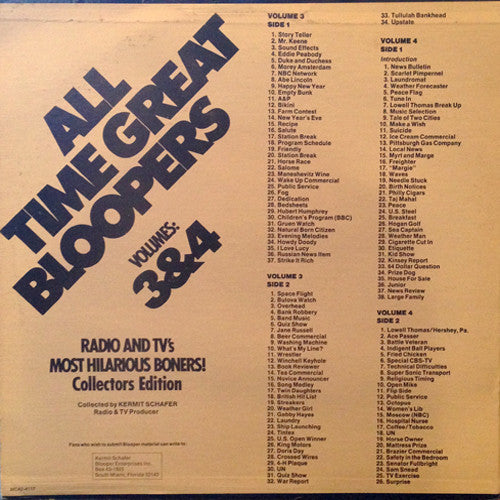 Kermit Schafer : All Time Great Bloopers Vol. 3 & 4 (2xLP, Gat)