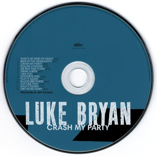 Luke Bryan : Crash My Party (CD, Album, Son)