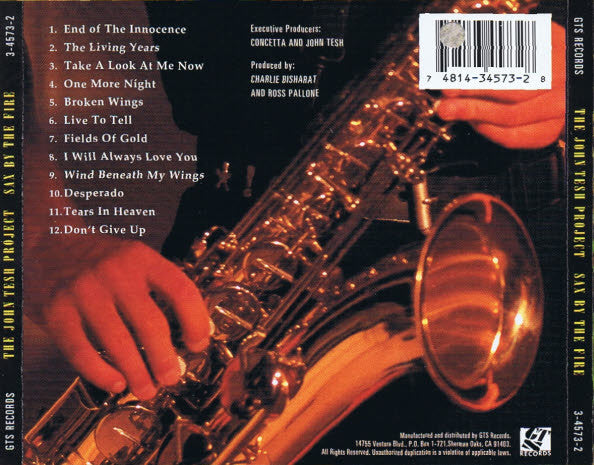 The John Tesh Project : Sax By The Fire (CD, Album, Comp)