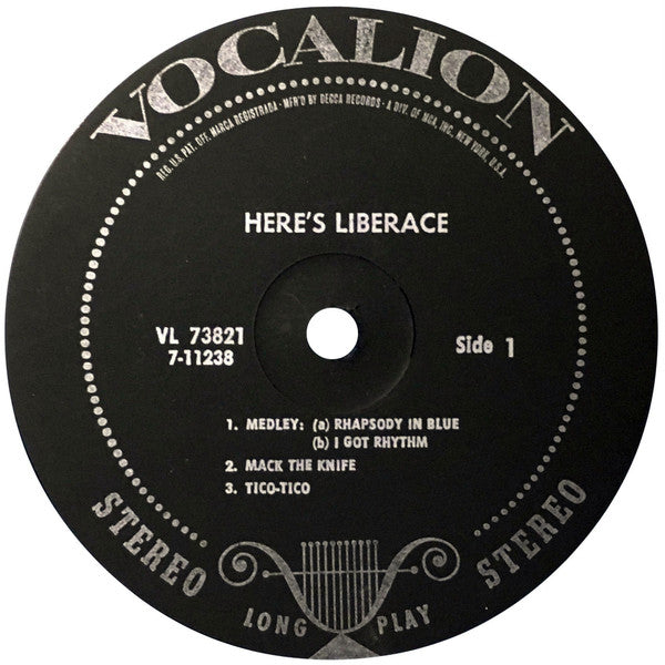 Liberace : Here's Liberace (LP, Album)