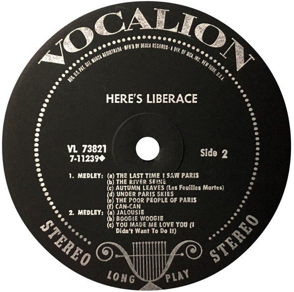 Liberace : Here's Liberace (LP, Album)