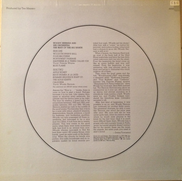 Woody Herman And His Orchestra : The Beat Of The Big Bands (LP, Comp)