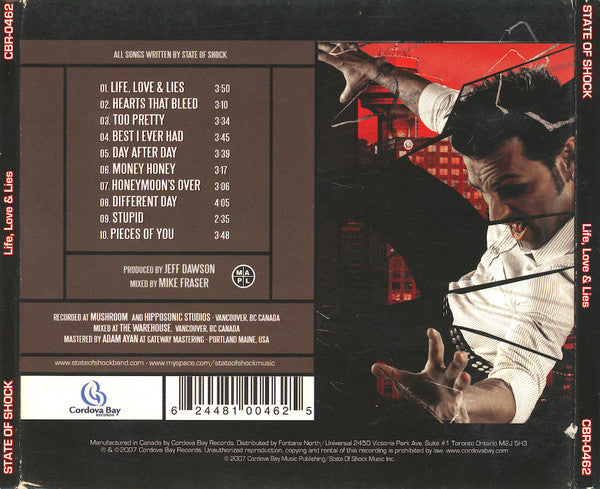 State Of Shock : Life, Love & Lies (CD, Album, Dig)