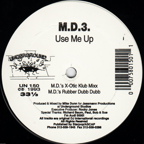 MD III : The Pressure Cooker / Use Me Up (12")