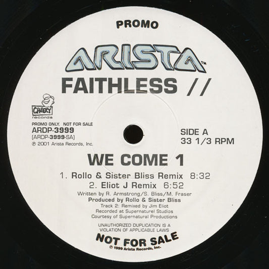 Faithless : We Come 1 (12", Promo)