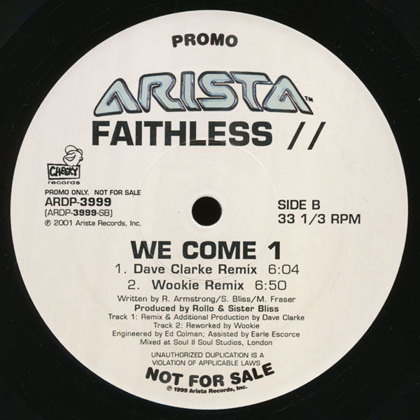 Faithless : We Come 1 (12", Promo)