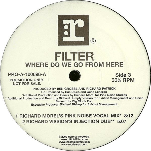 Filter (2) : Where Do We Go From Here (2x12", Promo, Whi)