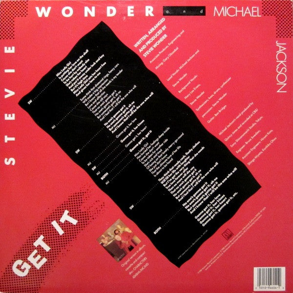 Stevie Wonder & Michael Jackson : Get It (12", Promo)