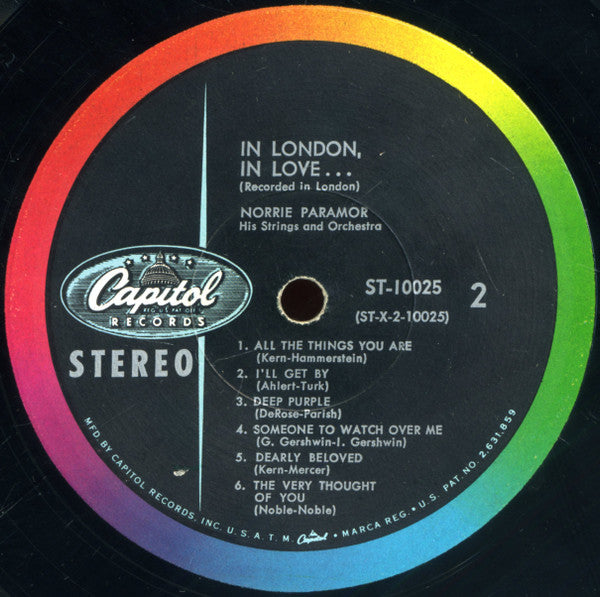 Norrie Paramor His Strings And Orchestra : In London, In Love (LP, Album, RE)