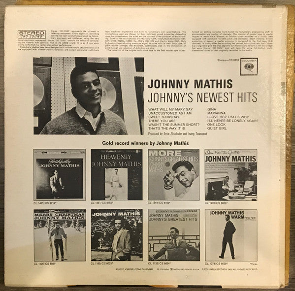 Johnny Mathis : Johnny's Newest Hits (LP, Comp, Hol)