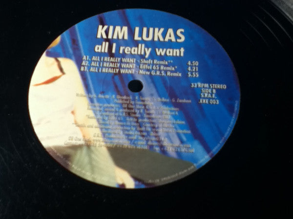 Kim Lukas : All I Really Want  (Remixes) (12")