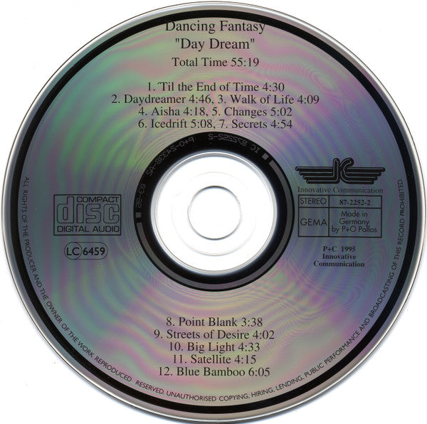 Dancing Fantasy : Day Dream (CD, Album)
