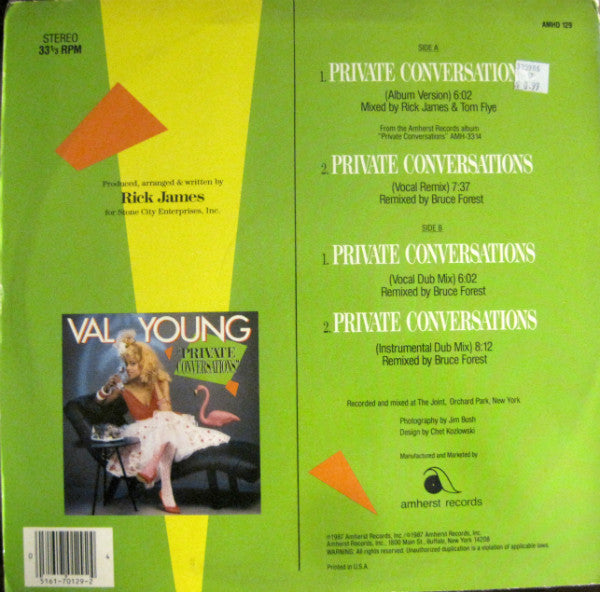 Val Young : Private Conversations (12", Single)