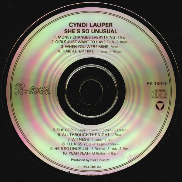 Cyndi Lauper : She's So Unusual (CD, Album, RE)