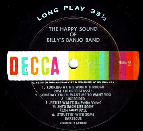 Billy's Banjo Band : The Happy Sound Of Billy's Banjo Band (LP, Album, Mono)