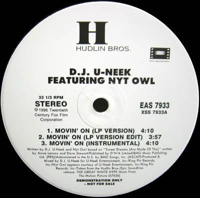 DJ U-Neek : Movin' On (12", Promo)