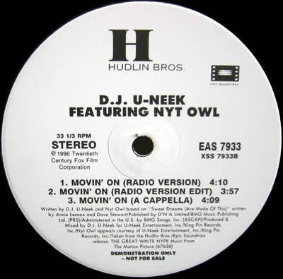DJ U-Neek : Movin' On (12", Promo)