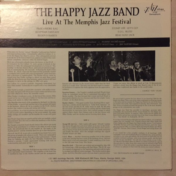 The Happy Jazz Band : Live At The Memphis Jazz Festival (LP)
