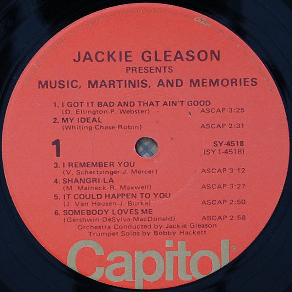 Jackie Gleason : Music, Martinis, And Memories (LP, Album, RE)