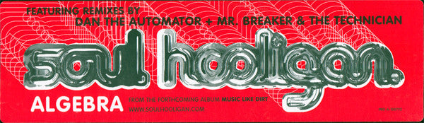 Soul Hooligan : Algebra (12", Promo)