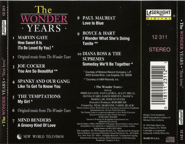 Various : Music From The Wonder Years "First Love" (CD, Comp)