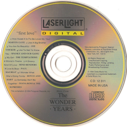 Various : Music From The Wonder Years "First Love" (CD, Comp)