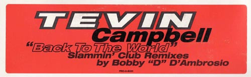 Tevin Campbell : Back To The World (12", Promo)