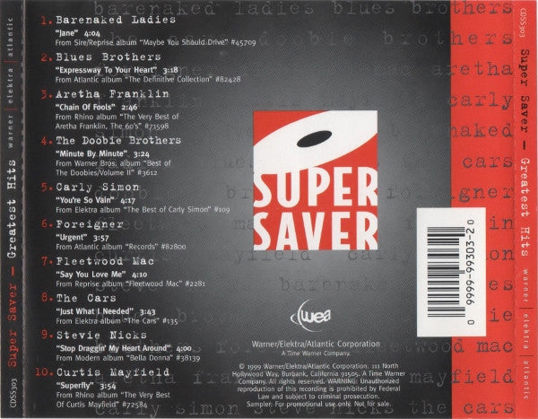 Various : Super Saver - Greatest Hits (CD, Promo, Smplr)
