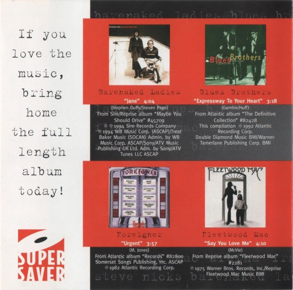 Various : Super Saver - Greatest Hits (CD, Promo, Smplr)