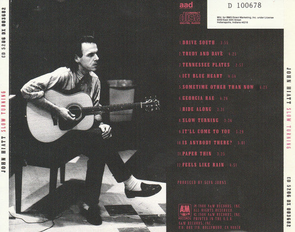 John Hiatt : Slow Turning (CD, Album, Club)