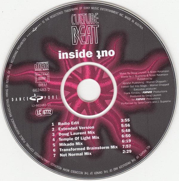 Culture Beat : Inside Out (CD, Maxi)