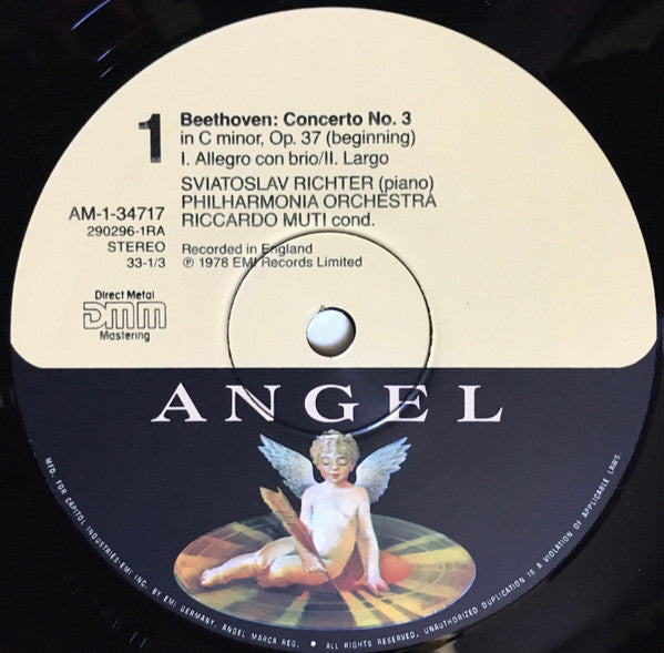 Sviatoslav Richter, Riccardo Muti, Ludwig van Beethoven, Philharmonia Orchestra : Klavierkonzert / Piano Concerto No. 3  (LP, RE)
