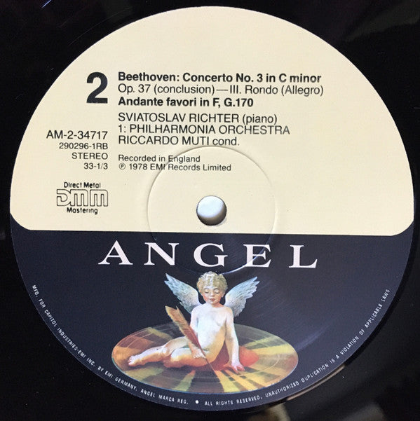 Sviatoslav Richter, Riccardo Muti, Ludwig van Beethoven, Philharmonia Orchestra : Klavierkonzert / Piano Concerto No. 3  (LP, RE)