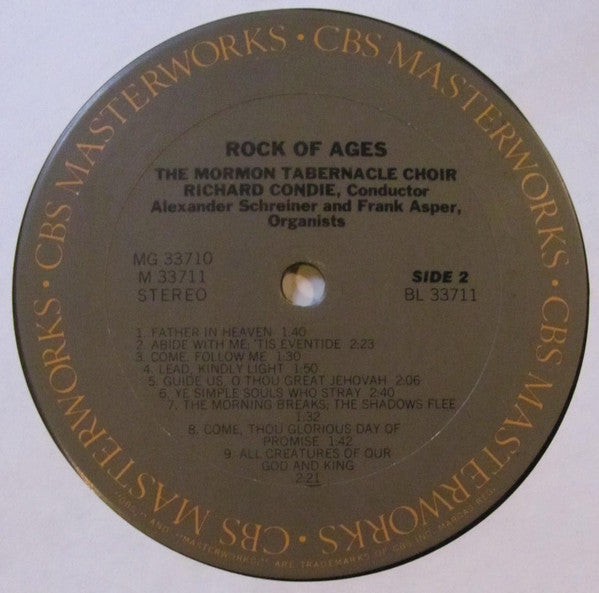 Mormon Tabernacle Choir, Philadelphia Brass Ensemble, Richard P. Condie, Alexander Schreiner, Frank W. Asper : Rock Of Ages (2xLP, Comp)