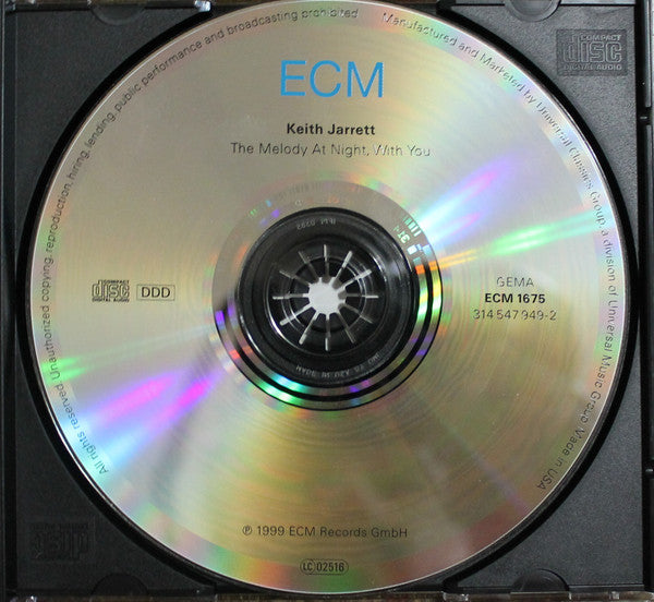 Keith Jarrett : The Melody At Night, With You (CD, Album)