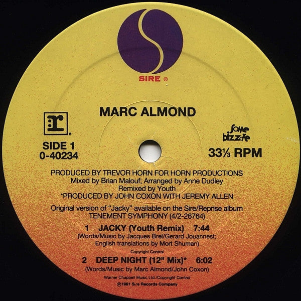 Marc Almond : Jacky (12", Maxi)
