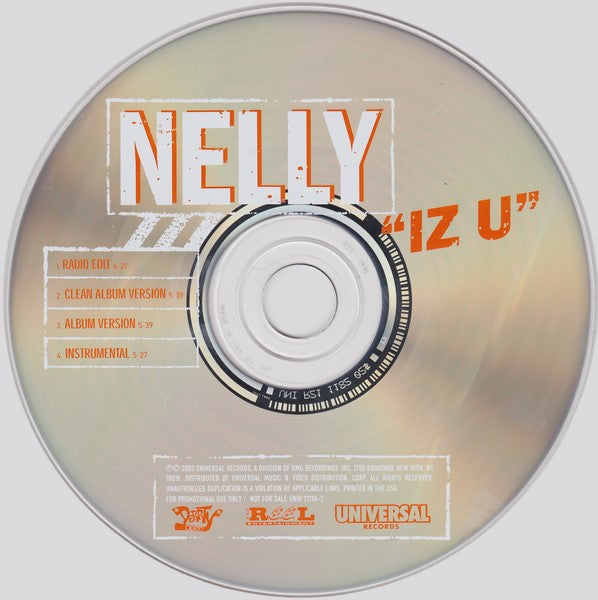 Nelly : Iz U (CD, Single, Promo)