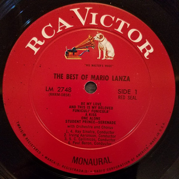 Mario Lanza : The Best Of Mario Lanza (LP, Comp, Mono)