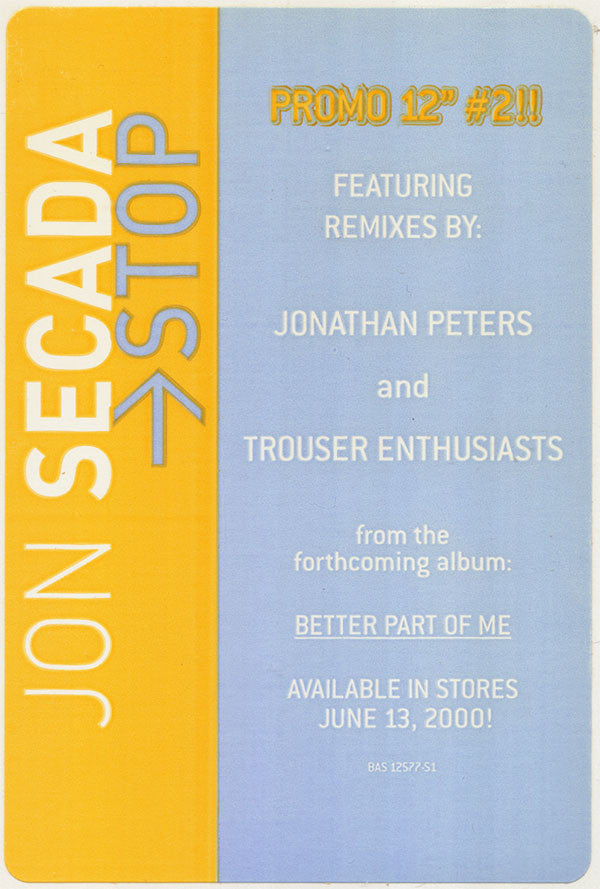 Jon Secada : Stop (Promo #2) (12", Promo)