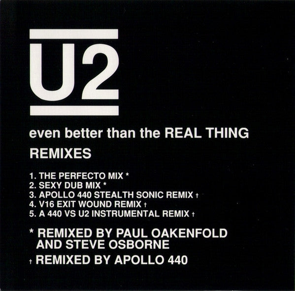 U2 : Even Better Than The Real Thing (Remixes) (CD, Maxi)