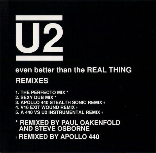 U2 : Even Better Than The Real Thing (Remixes) (CD, Maxi)