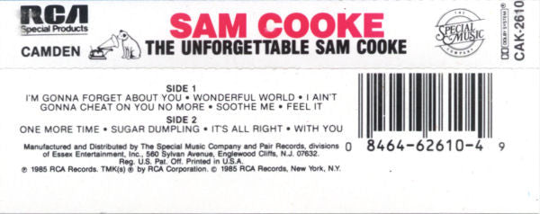 Sam Cooke : The Unforgettable Sam Cooke (Cass, Comp, RE, Dol)