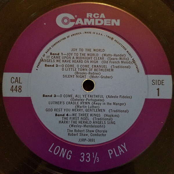 The Robert Shaw Chorale : Joy To The World (LP, Mono)