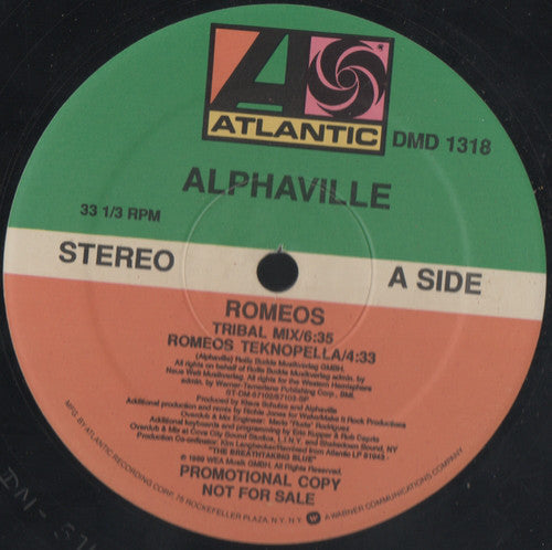 Alphaville : Romeos (12", Single, Promo)