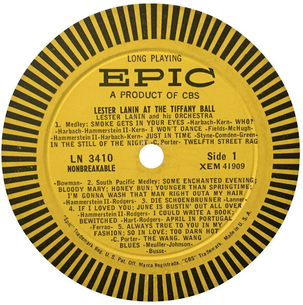 Lester Lanin And His Orchestra : At The Tiffany Ball (LP)