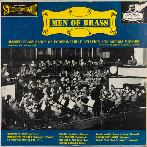 Massed Brass Bands Of Fodens, Fairey Aviation & Morris Motors, Harry Mortimer : Men Of Brass (LP, Blu)