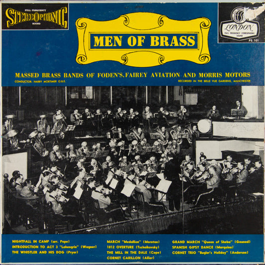 Massed Brass Bands Of Fodens, Fairey Aviation & Morris Motors, Harry Mortimer : Men Of Brass (LP, Blu)