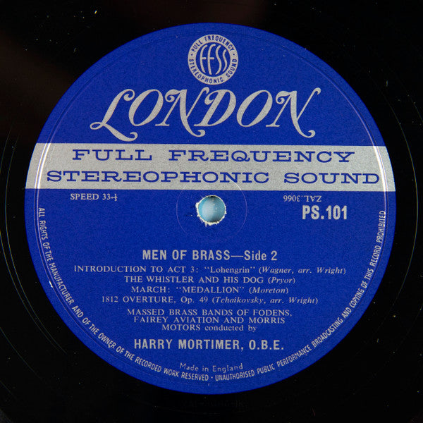 Massed Brass Bands Of Fodens, Fairey Aviation & Morris Motors, Harry Mortimer : Men Of Brass (LP, Blu)