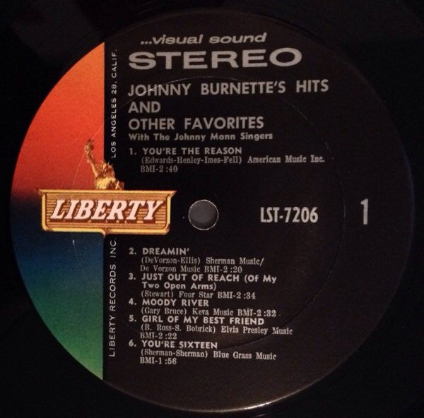 Johnny Burnette : Johnny Burnette's Hits And Other Favorites (LP, Comp)
