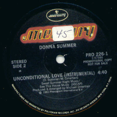 Donna Summer : Unconditional Love (12", Promo)